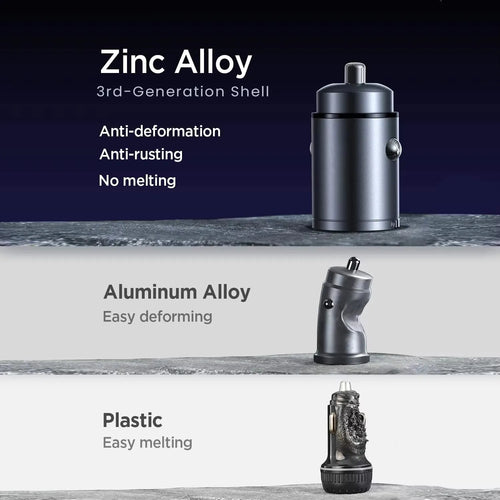 100W/200W QC3.0 PD Mini Car Charger 12-24V Lighter Fast Charging Car USB Type C Charger for Xiaomi Samsung Huawei iPhone Power