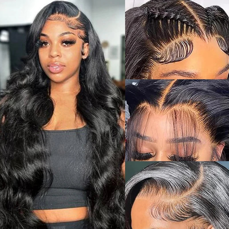 Body Wave 13x6 Lace Front Wigs Human Hair 180% Density 13x4 Lace Frontal Wigs Human Hair for Women Pre Plucked With Baby Hair